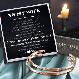 Couple Bracelets - To My Wife - God Bless You And Keep You Safe - Gbt15006