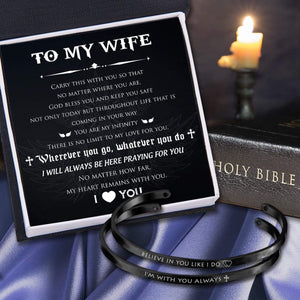 Couple Bracelets - To My Wife - God Bless You And Keep You Safe - Gbt15006