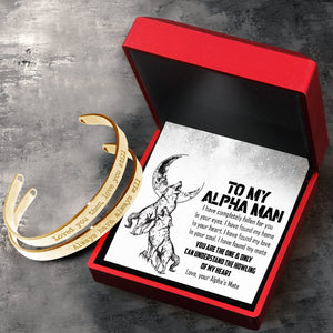 Couple Bracelets - Wolf - To My Alpha Man - I Have Completely Fallen For You - Gbt26047