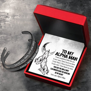 Couple Bracelets - Wolf - To My Alpha Man - I Have Completely Fallen For You - Gbt26047