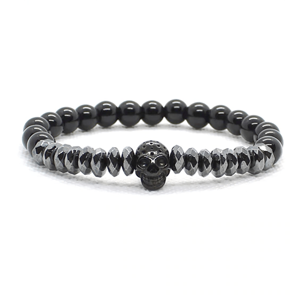 Couple Crown and Skull Bracelets - Skull & Tattoo - To My Wife - Never Give Up On Us - Gbu15001