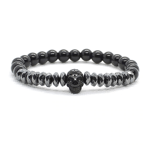 Couple Crown and Skull Bracelets - Skull & Tattoo - To My Wife - Never Give Up On Us - Gbu15001