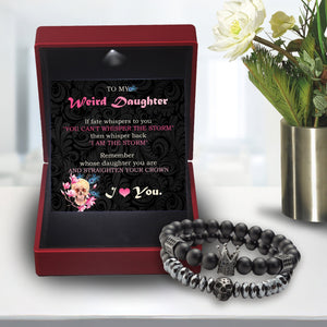 Couple Crown and Skull Bracelets - Skull - To My Daughter - I Love You - Gbu17001