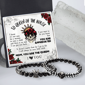 Couple Crown and Skull Bracelets - Skull - To My Mom - I Will Always Be Your Little Child - Gbu19004
