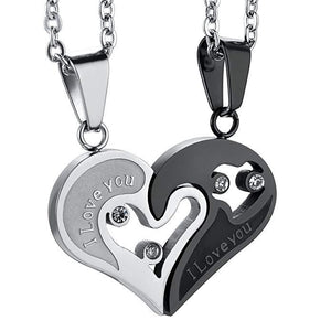 Couple Heart Necklaces - To My Boyfriend - How Much You Mean To Me - Glt12001