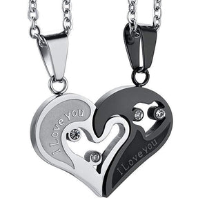 Couple Heart Necklaces - To My Future Wife - How Much You Mean To Me - Glt25001