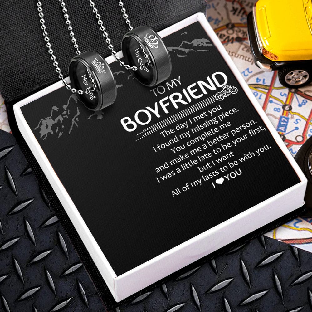 Couple Pendant Necklaces - Biker - To My Boyfriend - You Complete Me And Make Me A Better Person- Gnw12019