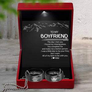 Couple Pendant Necklaces - Biker - To My Boyfriend - You Complete Me And Make Me A Better Person- Gnw12019