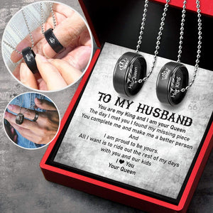 Couple Pendant Necklaces - Biker - To My Husband -  I Am Proud To Be Yours - Gnw14018
