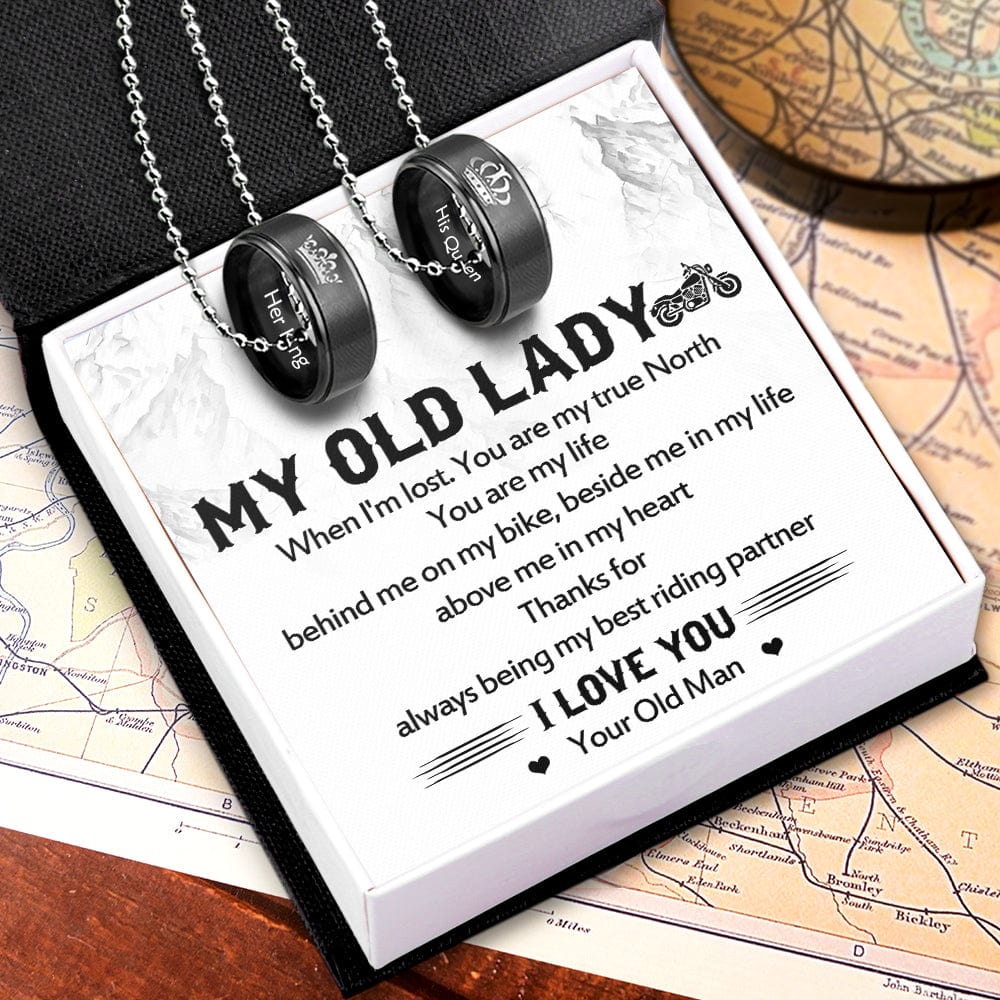 Couple Pendant Necklaces - Biker - To My Lady - I Love You - Gnw13051