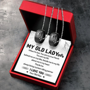 Couple Pendant Necklaces - Biker - To My Lady - I Love You - Gnw13051