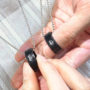 Couple Pendant Necklaces - Biker - To My Man - You Are My King Forever - Gnw26061
