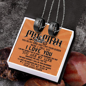 Couple Pendant Necklaces - Biker - To My Man - You Are My Life - Gnw26062