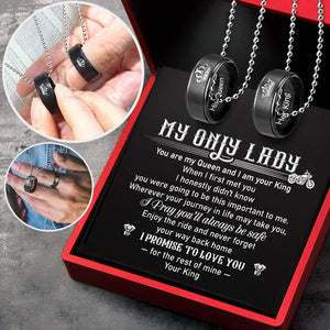 Couple Pendant Necklaces - Biker - To My Only Lady - When I First Met You - Gnw13041