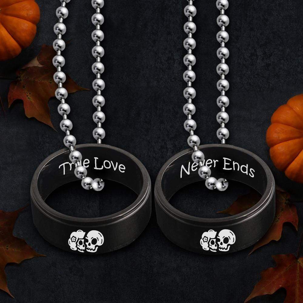 Couple Pendant Necklaces - My Girlfriend - My Lasts To Be With You - Gnw13034