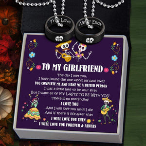 Couple Pendant Necklaces - My Girlfriend - My Lasts To Be With You - Gnw15027
