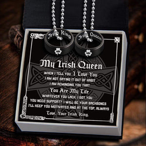 Couple Pendant Necklaces - My Irish Queen - You Are My Life - Gnw13026