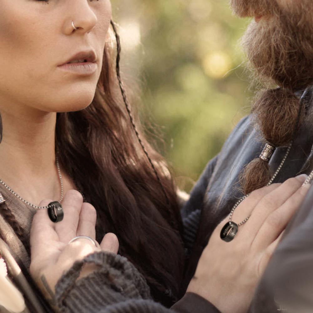 Couple Pendant Necklaces - My Viking Boyfriend - I Walked In Love With You - Gnw12009