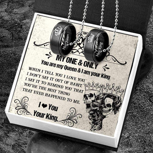 Couple Pendant Necklaces - Skull & Tattoo - To My Lady - You're The Best Thing - Gnw13040