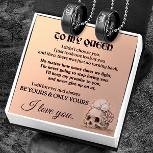 Couple Pendant Necklaces - Skull - To My Lady - I Love You - Gnw13045