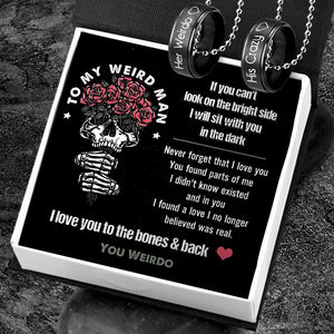 Couple Pendant Necklaces - Skull - To My Man - Never Forget That I Love You - Gnw26065