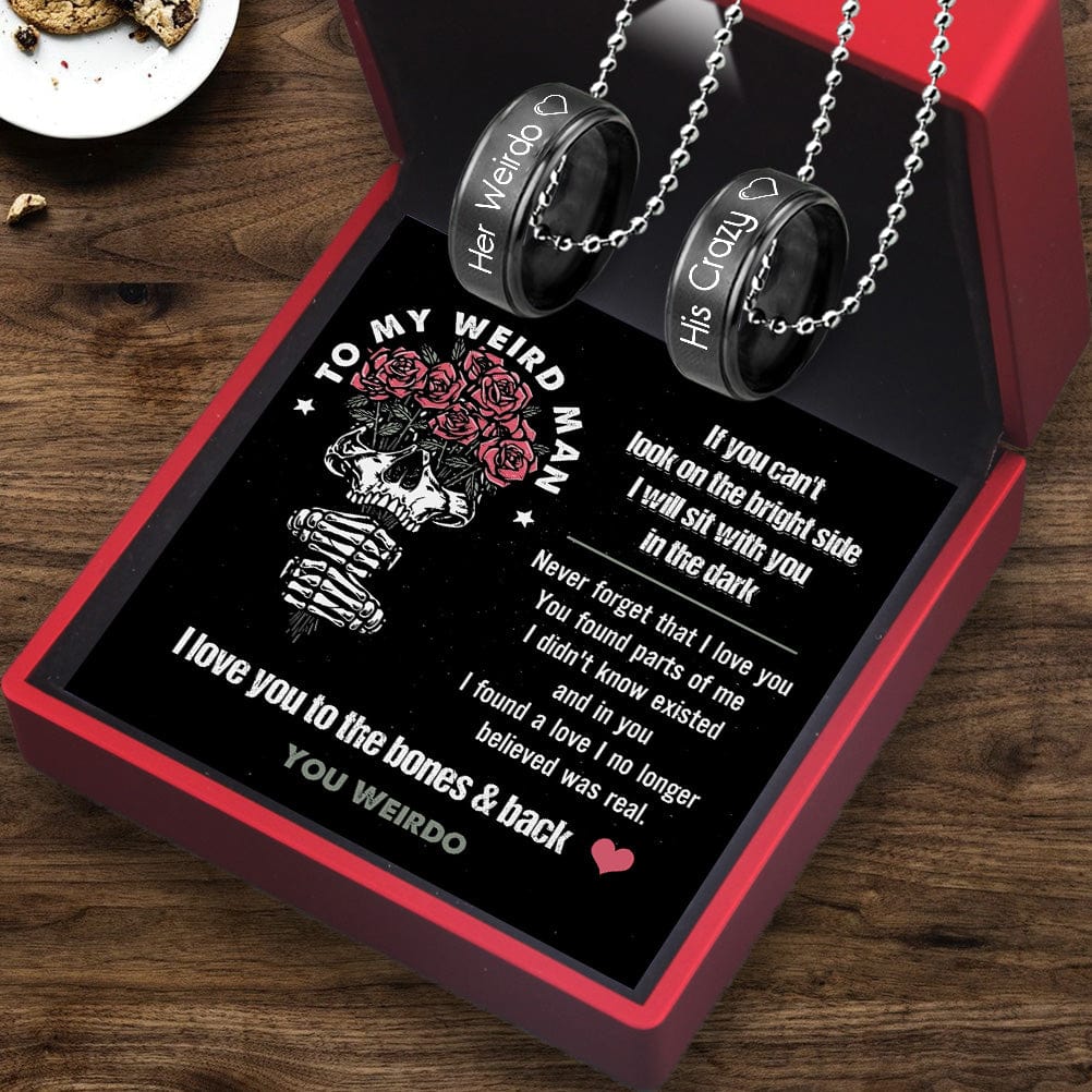 Couple Pendant Necklaces - Skull - To My Man - Never Forget That I Love You - Gnw26065