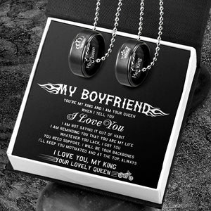 Couple Pendant Necklaces - To My Boyfriend - I Will Keep You Motivated - Gnw12012