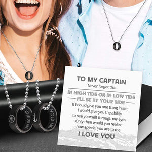 Couple Pendant Necklaces - To My Captain - In High Tide Or In Low Tide - Gnw26054