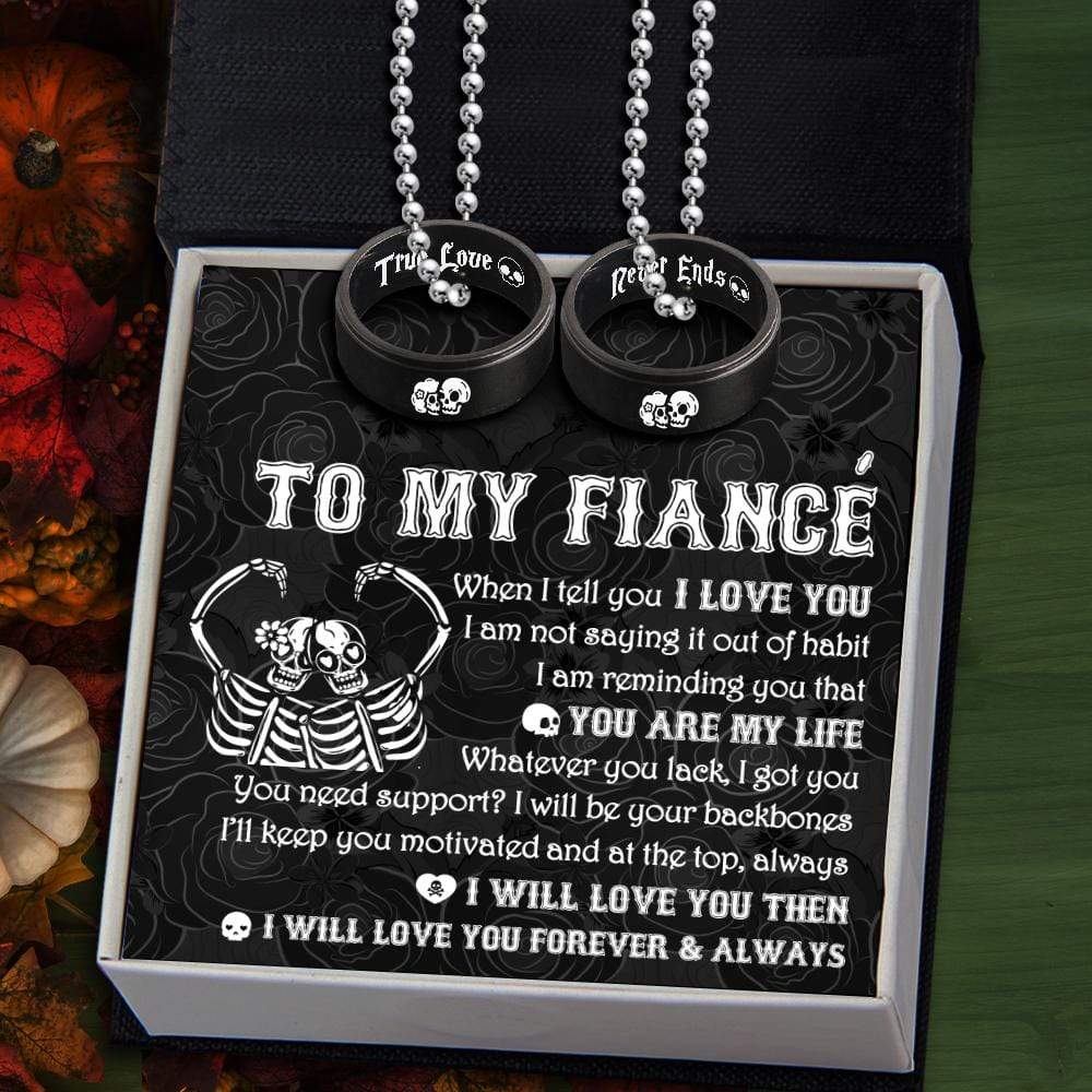 Couple Pendant Necklaces - To My Fiancé - You Are My Life - Gnw24013