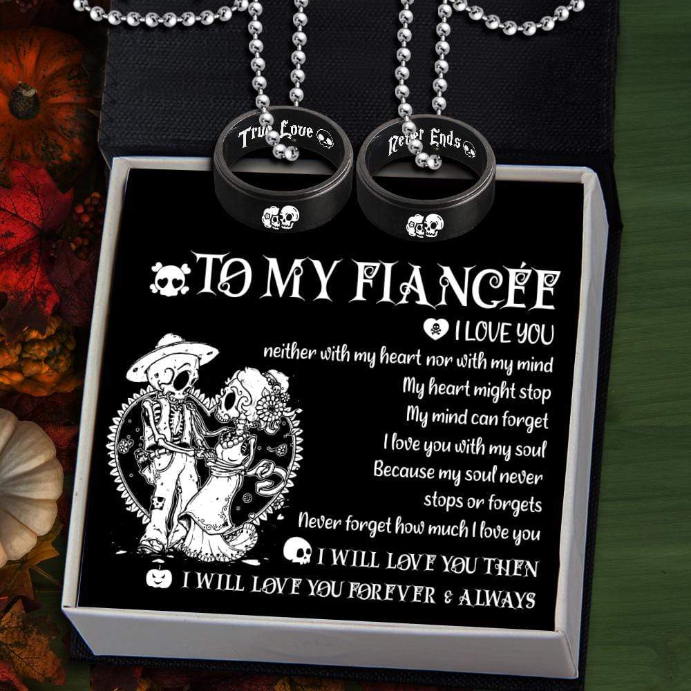 Couple Pendant Necklaces - To My Fianceé - I Will Love You Forever & Always - Gnw25019