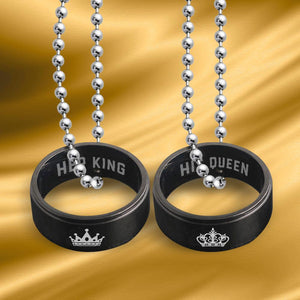 Couple Pendant Necklaces - To My Future Husband - You Are My King And I Am Your Queen - Gnw24006