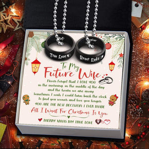 Couple Pendant Necklaces - To My Future Wife - All I Want For Christmas Is You - Gnw25016