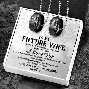 Couple Pendant Necklaces - To My Future Wife - I Love You My Queen - Gnw25012