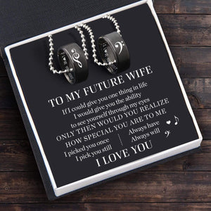 Couple Pendant Necklaces - To My Future Wife - If I Could Give You One Thing In Life - Gnw25006