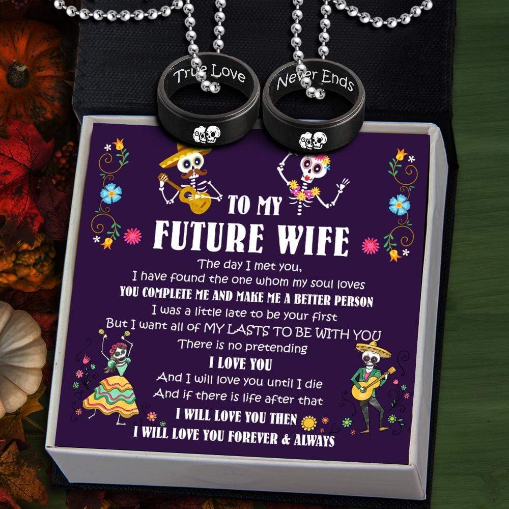Couple Pendant Necklaces - To My Future Wife - My Lasts To Be With You - Gnw25018