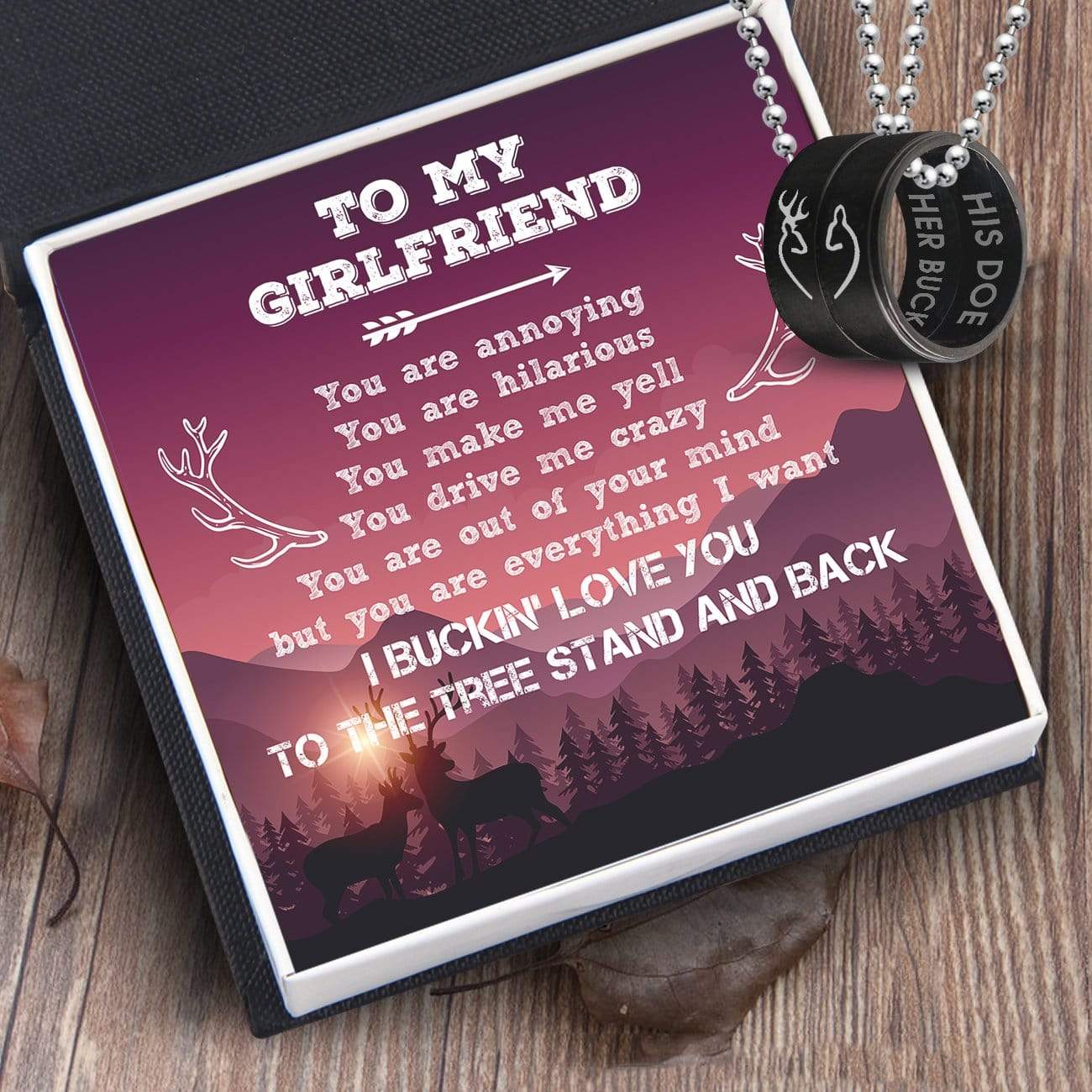 Couple Pendant Necklaces - To My Girlfriend - You Are Everything I Want - Gnw13021