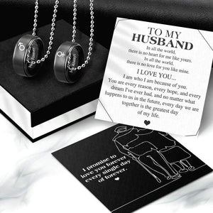 Couple Pendant Necklaces - To My Husband - Every Day We Are Together - Gnw14014