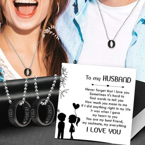 Couple Pendant Necklaces - To My Husband - I Love You - Gnw14016