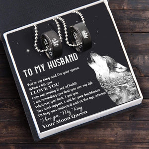 Couple Pendant Necklaces - To My Husband - You Are My King And I Am Your Queen - Gnw14006