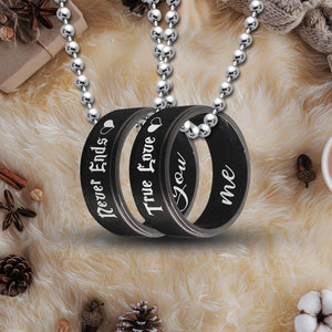 Couple Pendant Necklaces - To My Man - All I Want For Christmas Is You - Gnw26049