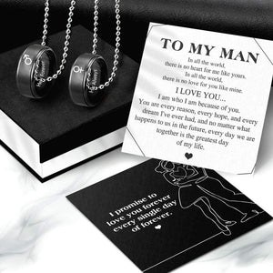 Couple Pendant Necklaces - To My Man - Every Day We Are Together - Gnw26051