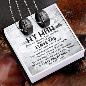 Couple Pendant Necklaces - To My Man - I Love You - Gnw26055