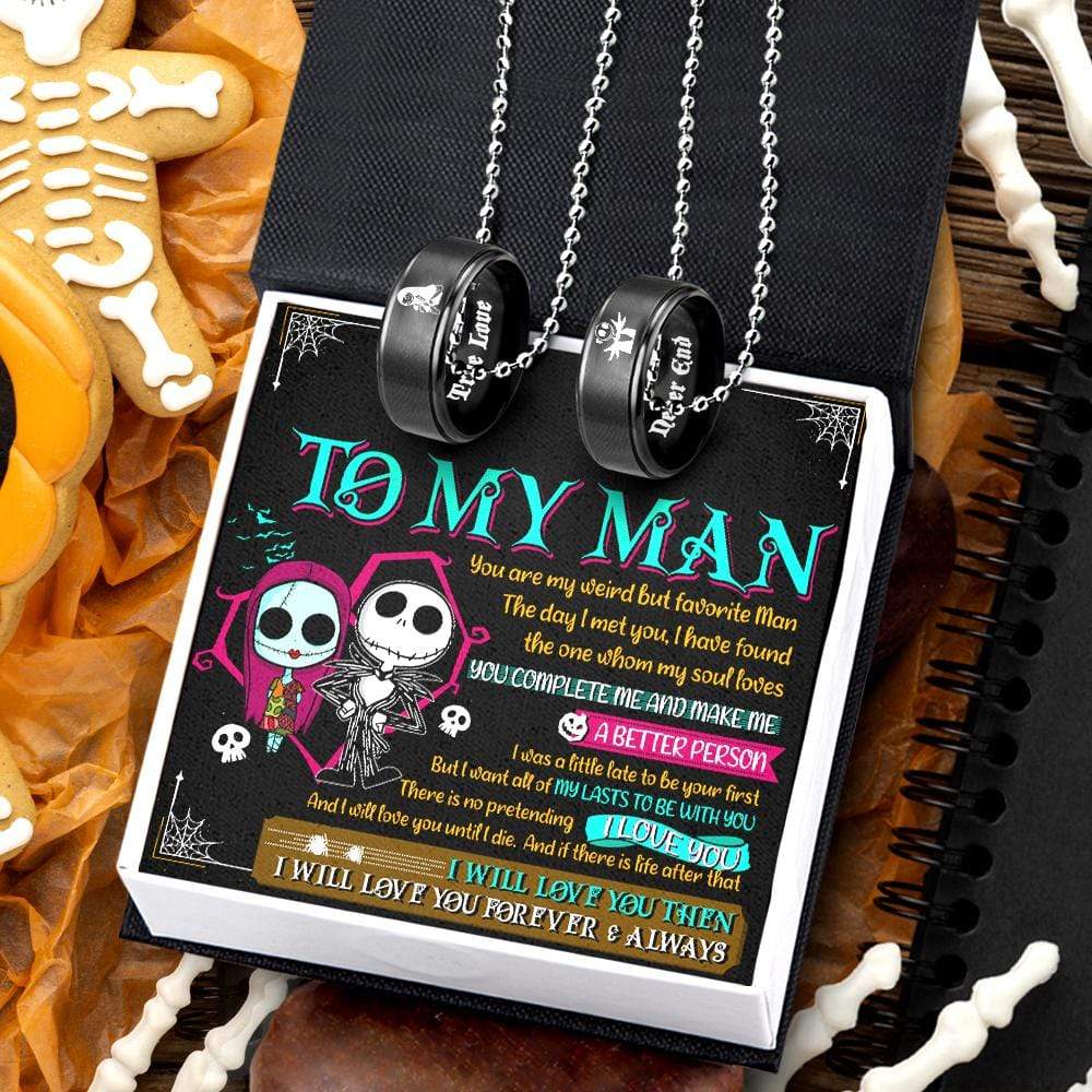 Couple Pendant Necklaces - To My Man - I Will Love You Forever And Always - Gnw26045
