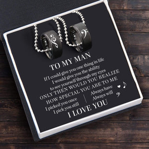 Couple Pendant Necklaces - To My Man - If I Could Give You One Thing In Life - Gnw26024