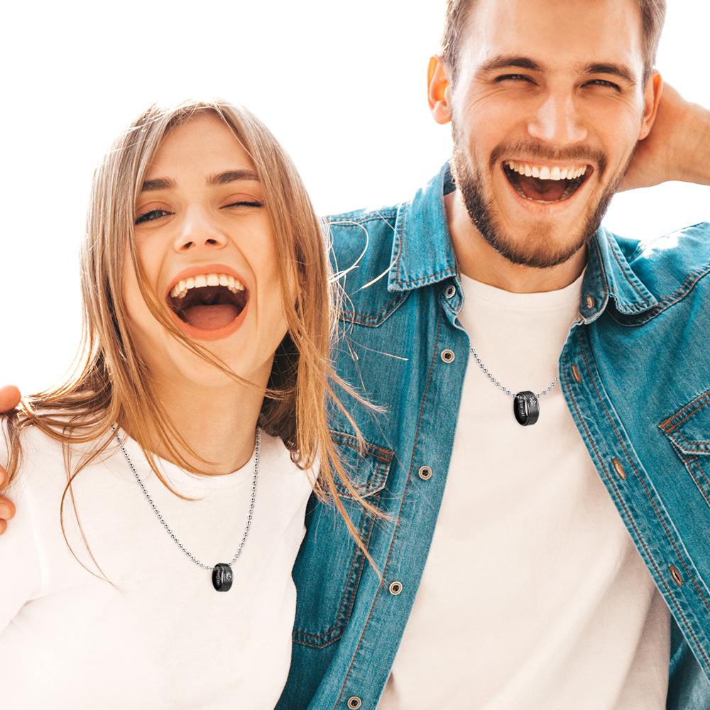 Couple Pendant Necklaces - To My Man - True Love Never Ends - Gnw26042