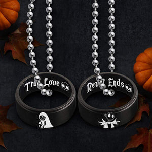 Couple Pendant Necklaces - To My Man - True Love Never Ends - Gnw26042