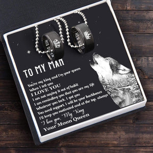 Couple Pendant Necklaces - To My Man - You Are My King And I Am Your Queen - Gnw26019