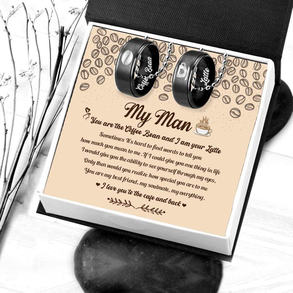 Couple Pendant Necklaces - To My Man - You Are The Coffee Bean And I Am Your Latte - Gnw26026