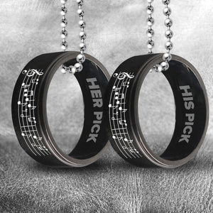 Couple Pendant Necklaces - To My Wife - I Would Never Pick A Better Half - Gnw15005