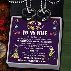 Couple Pendant Necklaces - To My Wife - My Lasts To Be With You - Gnw15027